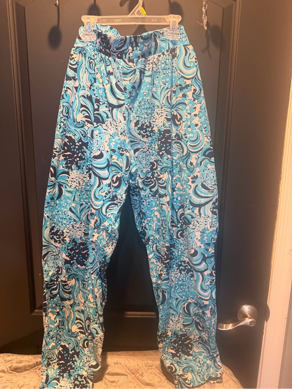 Lilly Pulitzer Aqua & Navy Swirl Joggers